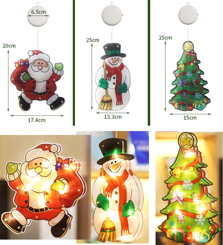 The Christmas Lighted Window Decorative Hanging Ornaments