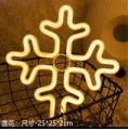 (image for) USB powered 3 AA Battery operation LED Neon SignLight snowflower
